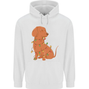 A Funny Christmas Tree Dachshund Mens 80% Cotton Hoodie White
