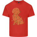 A Funny Christmas Tree Dachshund Mens Cotton T-Shirt Tee Top Red