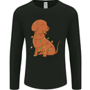 A Funny Christmas Tree Dachshund Mens Long Sleeve T-Shirt Black