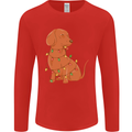 A Funny Christmas Tree Dachshund Mens Long Sleeve T-Shirt Red
