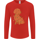 A Funny Christmas Tree Dachshund Mens Long Sleeve T-Shirt Red