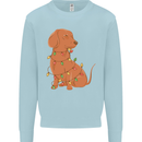 A Funny Christmas Tree Dachshund Mens Sweatshirt Jumper Light Blue