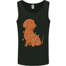 A Funny Christmas Tree Dachshund Mens Vest Tank Top Black