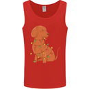 A Funny Christmas Tree Dachshund Mens Vest Tank Top Red