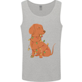 A Funny Christmas Tree Dachshund Mens Vest Tank Top Sports Grey