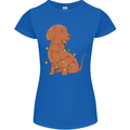 A Funny Christmas Tree Dachshund Womens Petite Cut T-Shirt Royal Blue