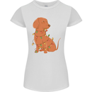 A Funny Christmas Tree Dachshund Womens Petite Cut T-Shirt White