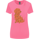 A Funny Christmas Tree Dachshund Womens Wider Cut T-Shirt Azalea