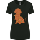 A Funny Christmas Tree Dachshund Womens Wider Cut T-Shirt Black