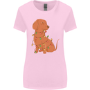 A Funny Christmas Tree Dachshund Womens Wider Cut T-Shirt Light Pink