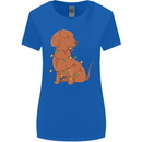 A Funny Christmas Tree Dachshund Womens Wider Cut T-Shirt Royal Blue
