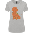 A Funny Christmas Tree Dachshund Womens Wider Cut T-Shirt Sports Grey