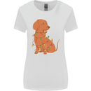 A Funny Christmas Tree Dachshund Womens Wider Cut T-Shirt White