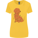 A Funny Christmas Tree Dachshund Womens Wider Cut T-Shirt Yellow