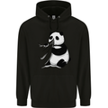 A Funny Panda Bear Childrens Kids Hoodie Black