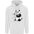 A Funny Panda Bear Childrens Kids Hoodie White