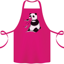 A Funny Panda Bear Cotton Apron 100% Organic Pink