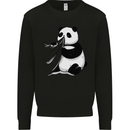 A Funny Panda Bear Kids Sweatshirt Jumper Black
