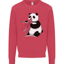 A Funny Panda Bear Kids Sweatshirt Jumper Heliconia