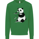 A Funny Panda Bear Kids Sweatshirt Jumper Irish Green