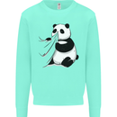 A Funny Panda Bear Kids Sweatshirt Jumper Peppermint
