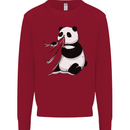 A Funny Panda Bear Kids Sweatshirt Jumper Red