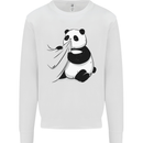A Funny Panda Bear Kids Sweatshirt Jumper White