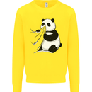 A Funny Panda Bear Kids Sweatshirt Jumper Yellow