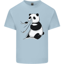 A Funny Panda Bear Kids T-Shirt Childrens Light Blue