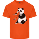 A Funny Panda Bear Kids T-Shirt Childrens Orange