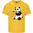 A Funny Panda Bear Kids T-Shirt Childrens Yellow