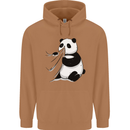 A Funny Panda Bear Mens 80% Cotton Hoodie Caramel Latte