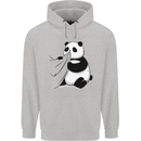 A Funny Panda Bear Mens 80% Cotton Hoodie Sports Grey