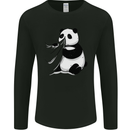 A Funny Panda Bear Mens Long Sleeve T-Shirt Black