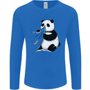 A Funny Panda Bear Mens Long Sleeve T-Shirt Royal Blue