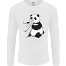 A Funny Panda Bear Mens Long Sleeve T-Shirt White