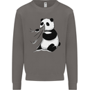 A Funny Panda Bear Mens Sweatshirt Jumper Charcoal