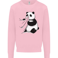 A Funny Panda Bear Mens Sweatshirt Jumper Light Pink