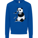 A Funny Panda Bear Mens Sweatshirt Jumper Royal Blue