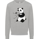 A Funny Panda Bear Mens Sweatshirt Jumper Sports Grey