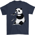 A Funny Panda Bear Mens T-Shirt 100% Cotton Navy Blue