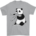 A Funny Panda Bear Mens T-Shirt 100% Cotton Sports Grey