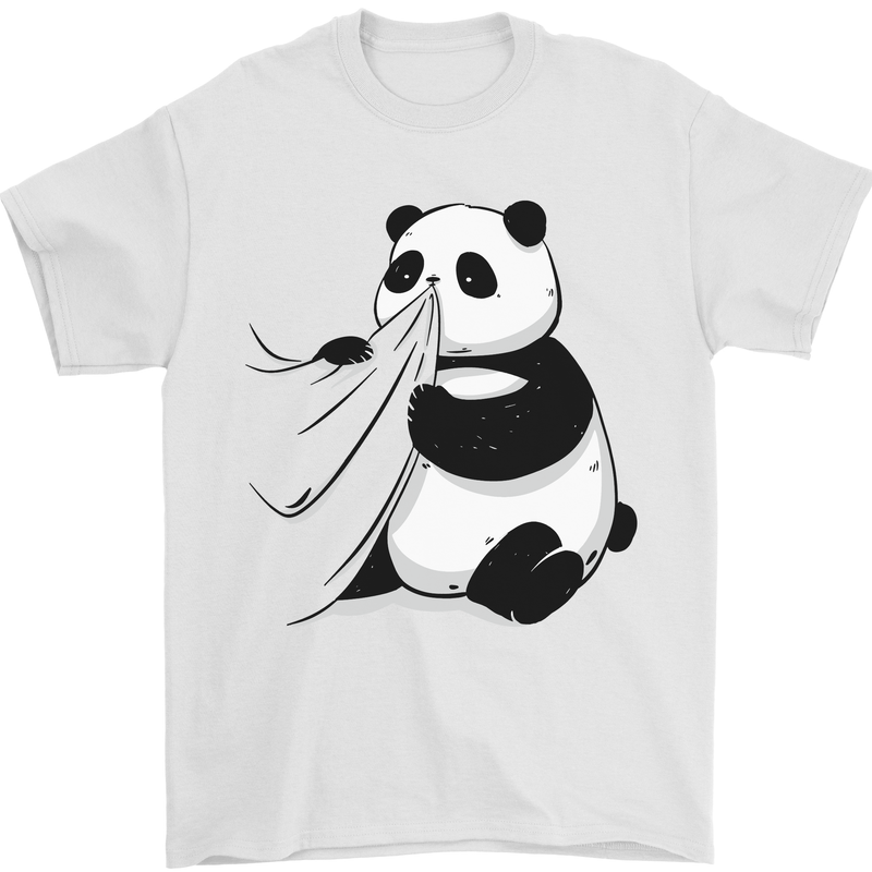 A Funny Panda Bear Mens T-Shirt 100% Cotton White