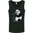 A Funny Panda Bear Mens Vest Tank Top Black