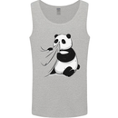A Funny Panda Bear Mens Vest Tank Top Sports Grey