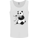 A Funny Panda Bear Mens Vest Tank Top White