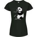 A Funny Panda Bear Womens Petite Cut T-Shirt Black