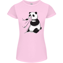 A Funny Panda Bear Womens Petite Cut T-Shirt Light Pink