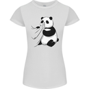A Funny Panda Bear Womens Petite Cut T-Shirt White