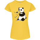 A Funny Panda Bear Womens Petite Cut T-Shirt Yellow
